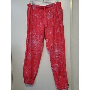 Victoria's Secret Spring Floral Joggers Pink and Lavender Large